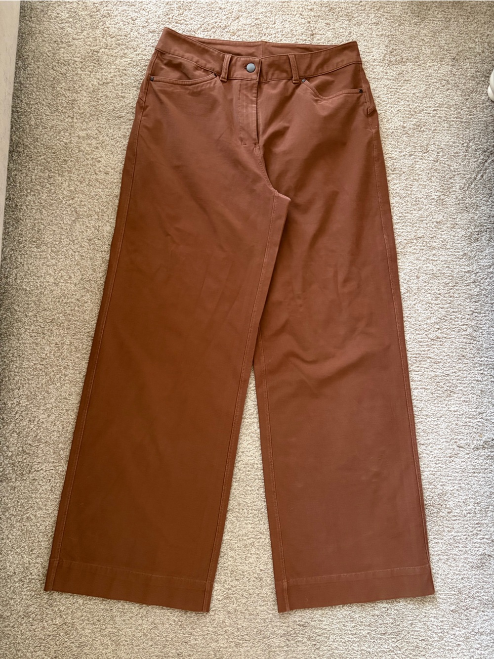 Lululemon Roasted Brown City Sleek Crop High Rise Wide Leg Pants - Size 29 (21")